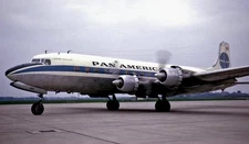 Douglas DC6 DC-6B Pan Am Desktop Wood Airplane New Model Small Scale 1/130