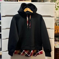 Blue label layered hoodie black size 38