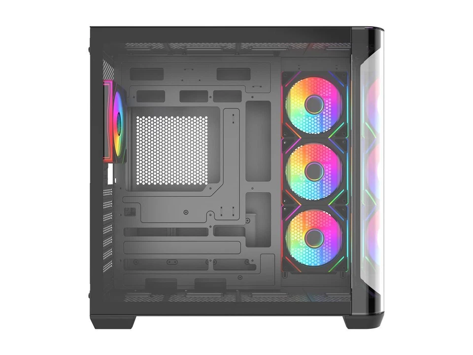 Rosewill ACA503B ATX Mid-Tower PC Gaming Case Curved Tempered Glass Side Panel, - Image 3 of 4