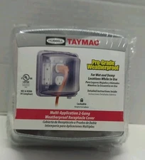 Hubbell Taymac MM2410C 2-3/4" Weatherproof In-Use 2-Gang Box Receptacle Cover 