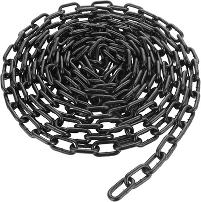 1/4'' × 19.68Ft Black Chain Link, 6M Heavy Duty Metal Chain Links 6Mm Carbon Ste
