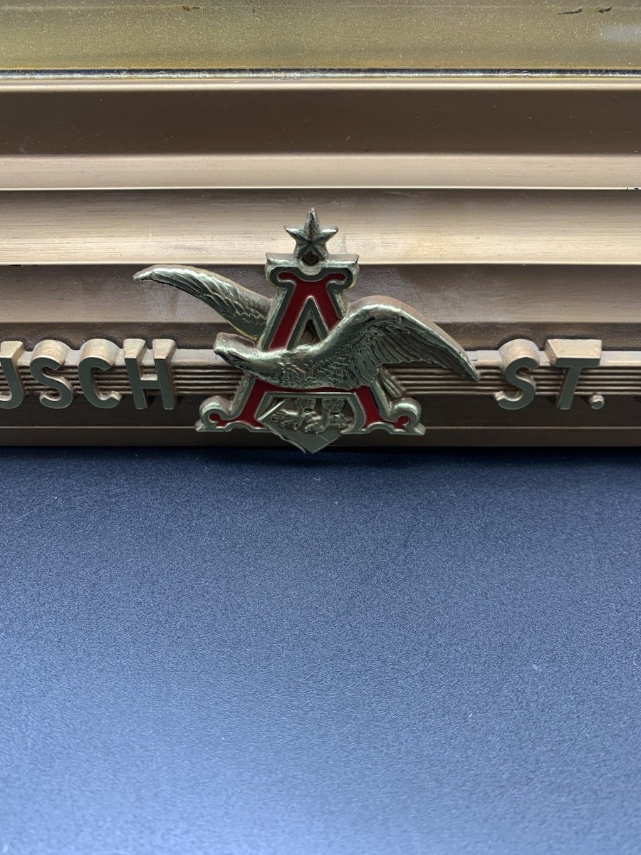 Vintage Budweiser Draught Beer Lighted Bar Back Sign Works Great