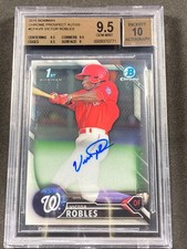 2016 BOWMAN CHROME PROSPECTS AUTOS #CPAVR VICTOR ROBLES ROOKIE RC BGS 9.5/10