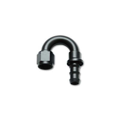 Vibrant For -10AN Push-On 180 Deg Hose End Fitting - Aluminum
