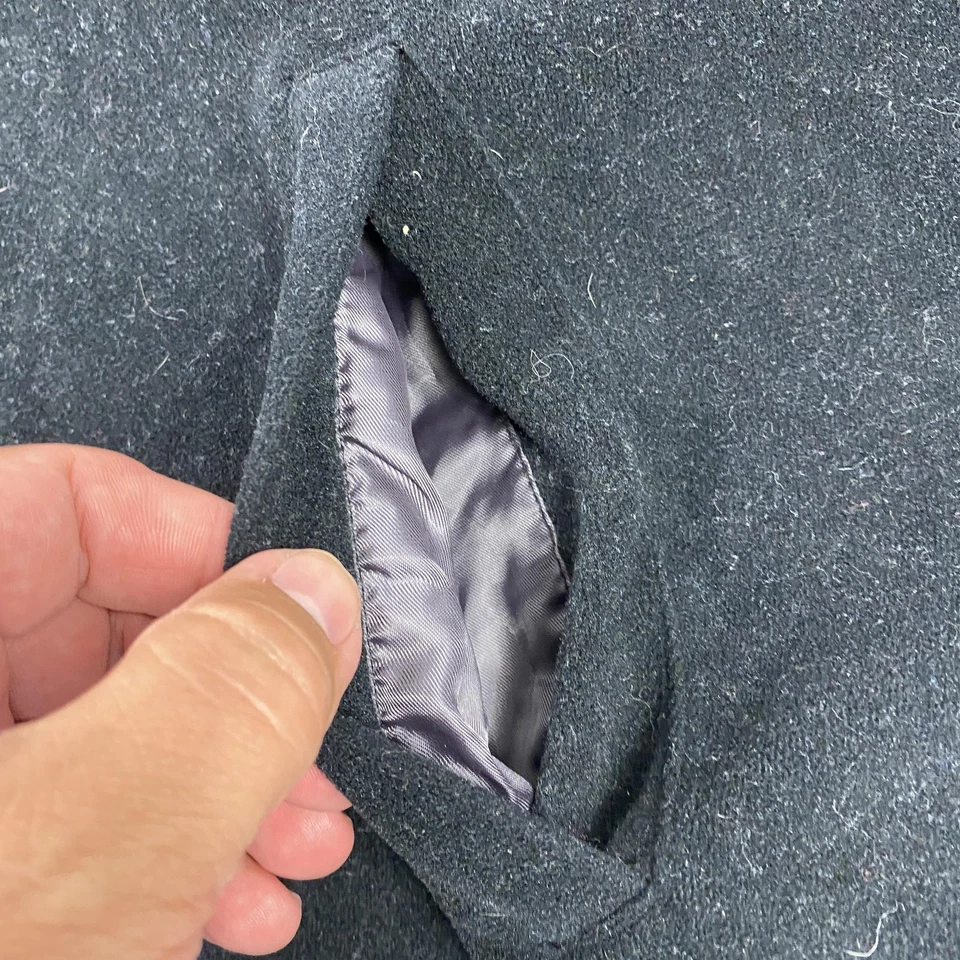 Columbia Jacket Mens Large Black Full Zip Wool Blend Lined Classic Outdoor Coat - Image 3 of 4