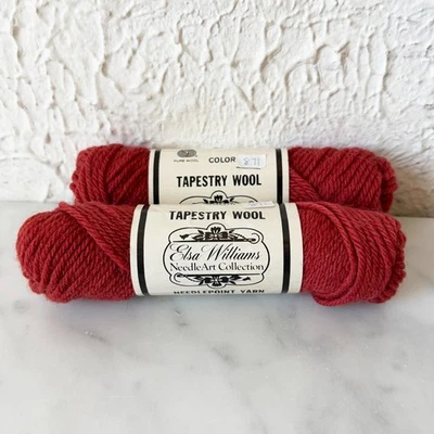 Vintage Elsa Williams Needlepoint Yarn Wool Tapestry 2 Skeins Rust #871 - Photo 1/3