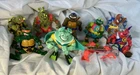 Vintage Teenage Mutant Ninja Turtles Action Figures 4" Lot of 8 W/Accessories ￼
