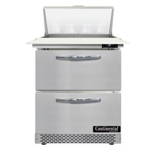 Continental Refrigerator D27N8C-FB-D 27" One Section Sandwich / Salad Prep Ta...
