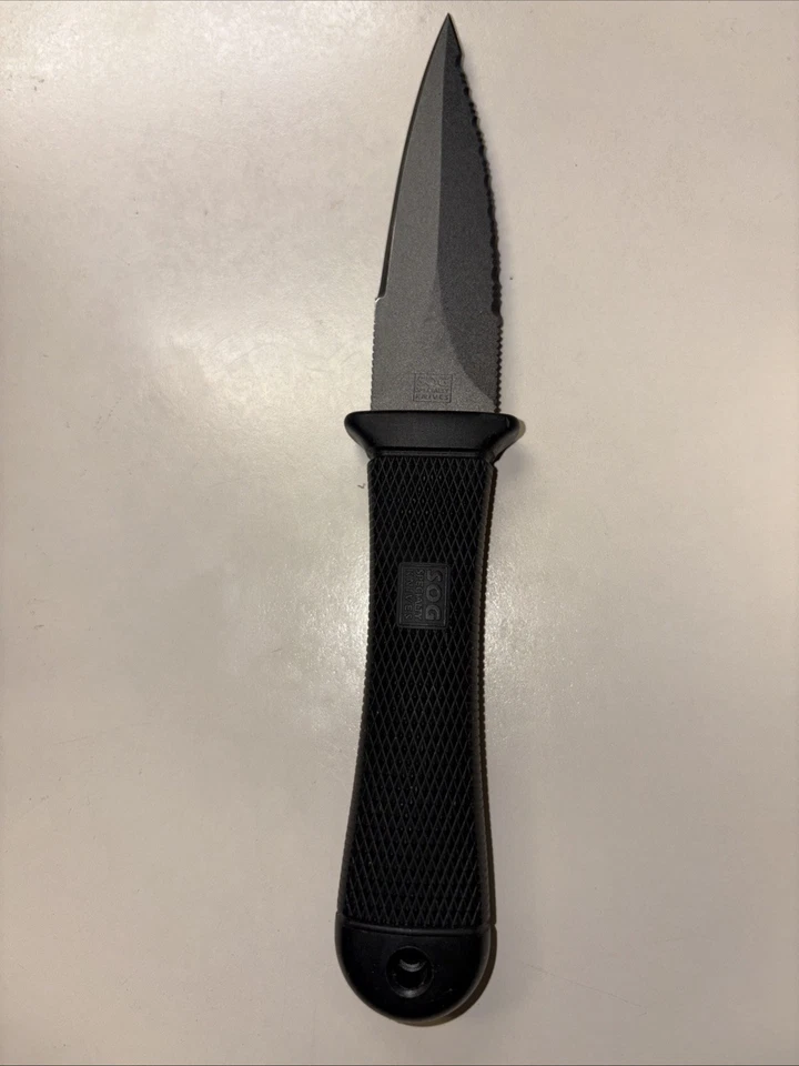 SOG JAPAN Seki, MINI PENTAGON SERRATED BOOT KNIFE W/LEATHER SHEATH *NEW*VINTAGE - Image 2 of 4