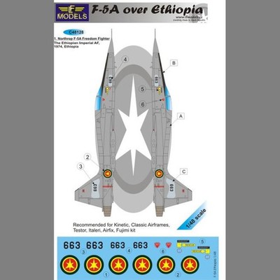 LF Models C48128 1/48 F-5A Freedom Fighter over Ethiopia decal Italeri, Airfix