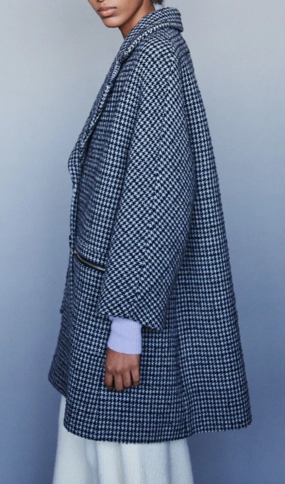 Maje Long Overcoat Collared Button Org $865 - image 4