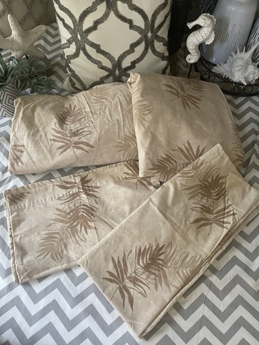 JC Penney Home Collection USA King Sheet Set 4-pc Fern Palm Leaf Bahama Tropical