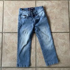 Y2K Kids Phat Farm Light Blue Denim Stretch Straight Leg Jeans Size 4