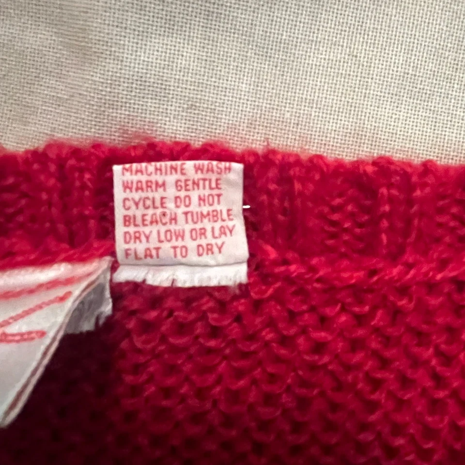 Vintage Fetagetti Diane Von Furstenberg Santa Sleigh Christmas Sweater Vest L - Image 4 of 4