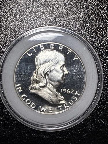1962 50C (Proof) Franklin Half Dollar Cameo Finish  Beautiful Cameo