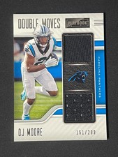 2021 Panini Playbook Double Moves Player Worn #DM-DMO DJ Moore /299 Panther YT92