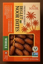 Authentic Deglet Noor Dates Natural, 2LBs, Algeria