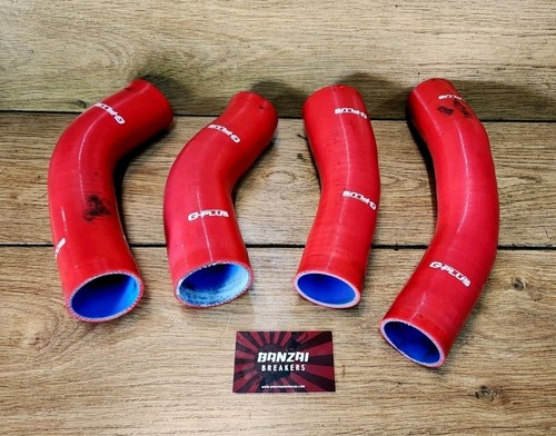 RED G-PLUS SILICONE TURBO BOOST HOSES FITS NISSAN 300ZX Z32 TWIN TURBO VG30DETT - Picture 6 of 8