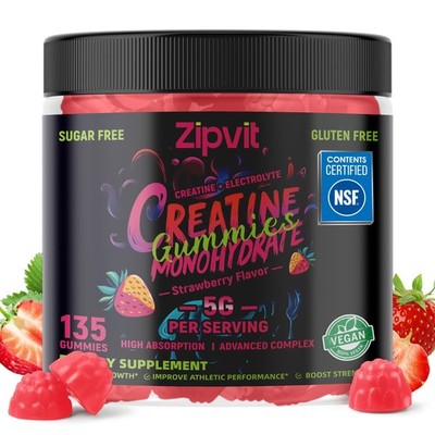zipvit Creatine Monohydrate Gummies (5g)   Pre-Workout Energy & Muscle Growth Su