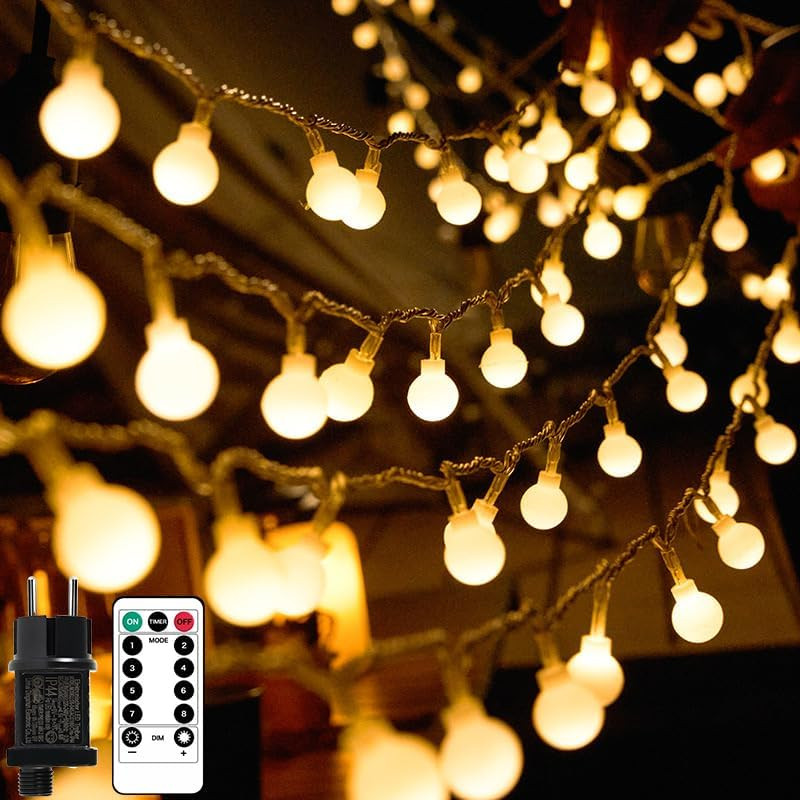 Catena Luci Esterno 20 Metri 150 LED: Illuminazione Decorativa 8 Mode