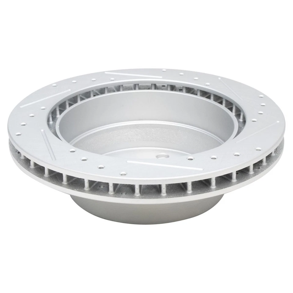 Kit de rotor de freno delantero y trasero perforado y ranurado Performance y pastillas metálicas Foto 2 de 4