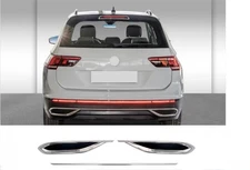 Exhaust Diffuser Chrome Rear Trim For Tiguan 2020-2024 3 Pcs