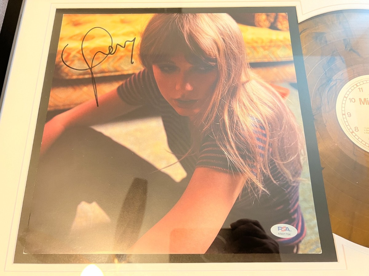 Taylor Midnights Mahogany サインハートアートカード入り Taylor Swift Signed Mahogany Vinyl Insert PSA/DNA