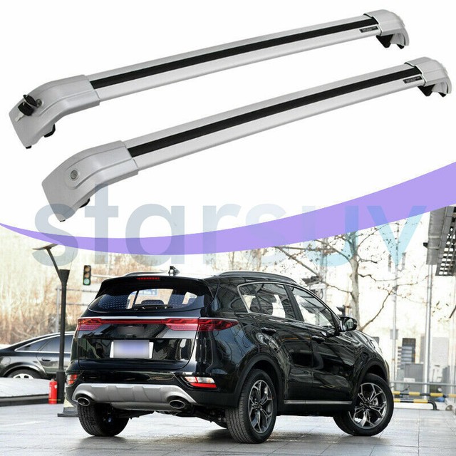 Lockable Silver Cross Bar For KIA Sportage 20162020 Aluminum Roof Rack