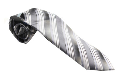 John Ashford New Black Edi Stripe Tie  OS $39.5