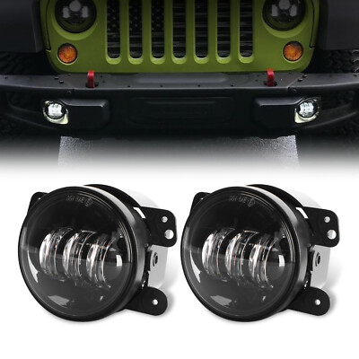 Pair 4'' Bumper LED Fog Driving Lights for Jeep Wrangler JK TJ for Dodge Journey