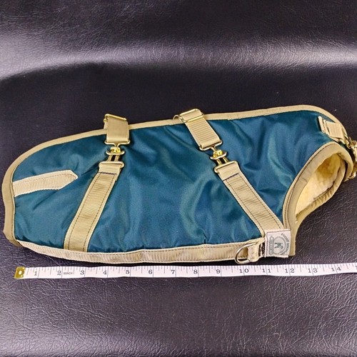 Foggy Mountain Dog Coat Green Jacket Size 12 Nylon Sherpa Fleece Water