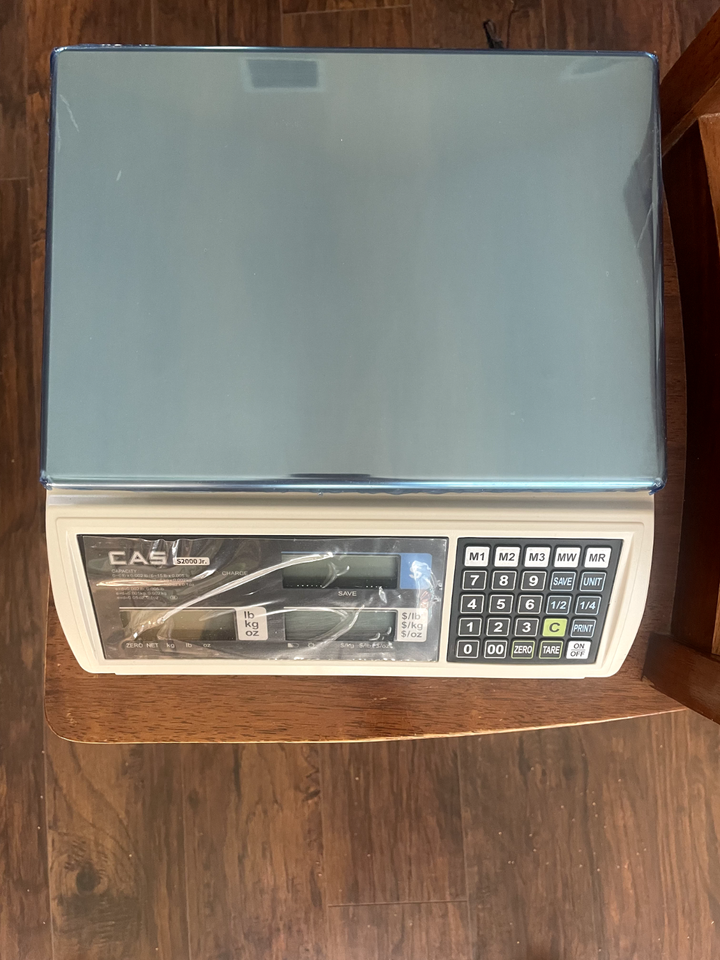 CAS S2000JR15L, 15 x 0.005 lbs, S2000 Jr Price Computing Scale FREE