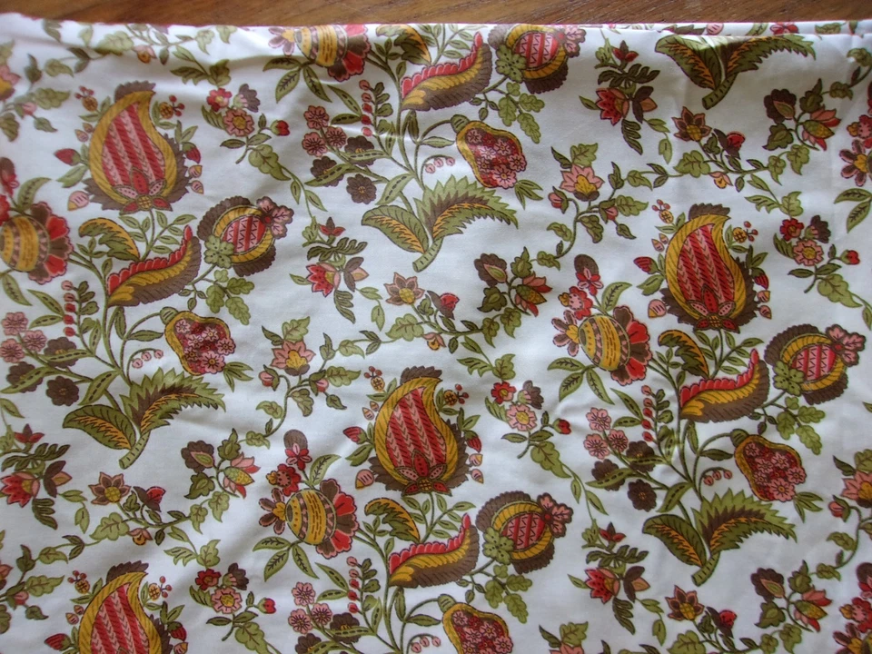 Tela Waverly Roxbury GloSheen algodón peinado estampado botánico decoración del hogar 3,3 yardas Foto 3 de 4