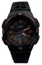 Casio SOLAR POWERED AQ-S800W Watch Orange Bla...