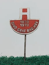 Labor Union Croatian, SIND. GRAF. RAD. HRVATSKE 1870/1970. vintage pin KASUN !