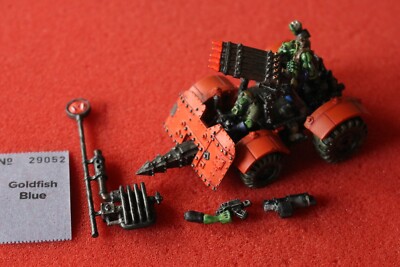 Spiele Workshop Warhammer 40k Ork Orks Rokkit Buggy Gorkamorka Rakete bemalt GW
