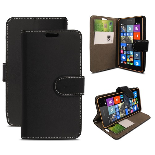 Funda para Microsoft Lumia 532 535 540 550 640 LTE 650 950 XL Cuero Cubierta Abatible - Imagen 9 de 37