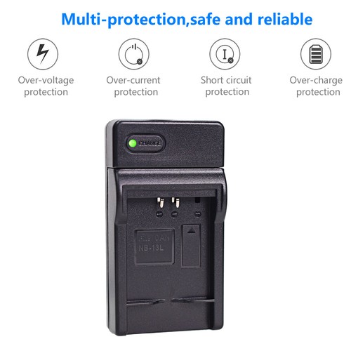 Chargeur Batterie ou Slim pour Canon NB-13L G1 G5 G7 G9 SX620 SX720 SX730 HS SX740 - Photo 23 sur 44
