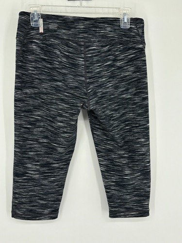 Zella Black White Athletic Capri Cropped Legging Pants Women's Size Medium - Picture 6 of 8