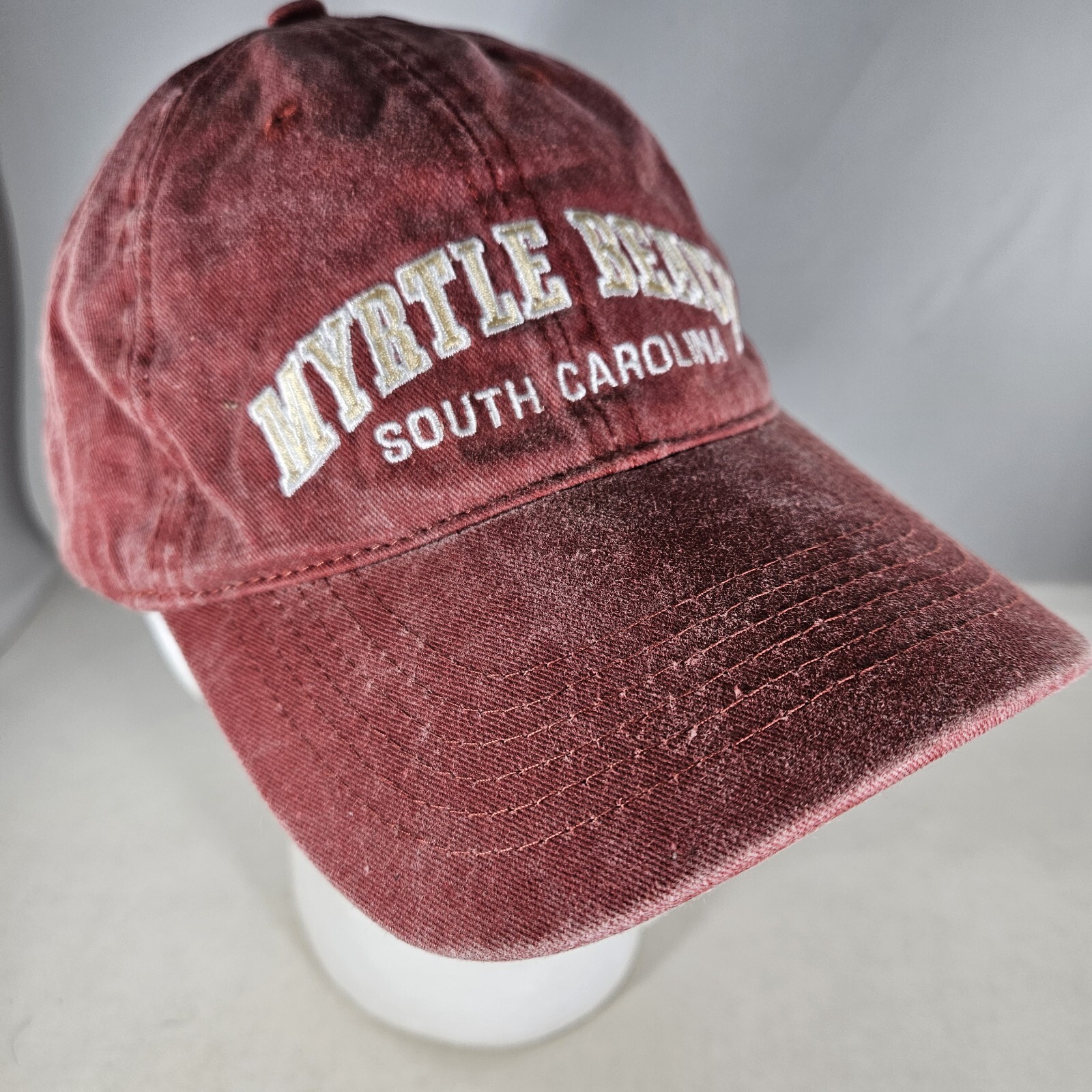 Myrtle Beach South Carolina Hat Red Washed Embroidere… Gem