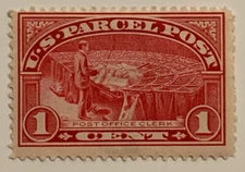 TRAVELSTAMPS: 1913 US SCOTT #Q1 ,1c PARCEL POST, OFFICE CLERK , MINT, OG HINGED