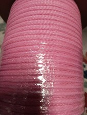 6 mm x 437 ft. 16 Strand Hollow Braid Polyethylene Rope. Pink. Made in USA.