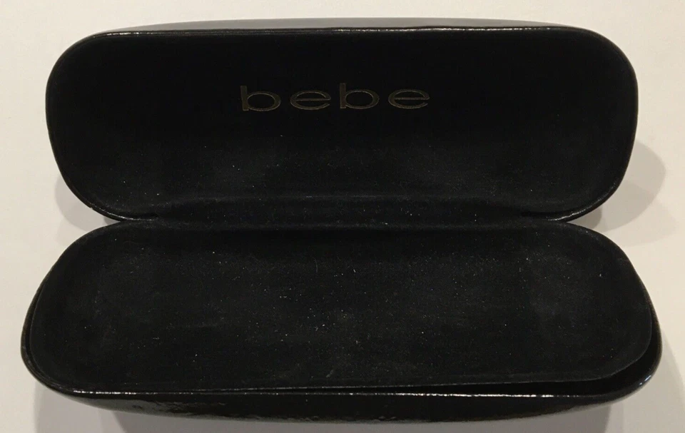 Bebe Glasses Case Black Clamshell high gloss empty sun eye glass protective case - Image 3 of 4