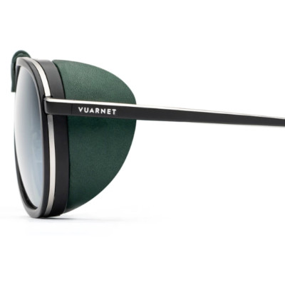Vuarnet Sunglasses VL211200021123 GLACIER 2112 VL2112 Black/Green + Pure Grey SF