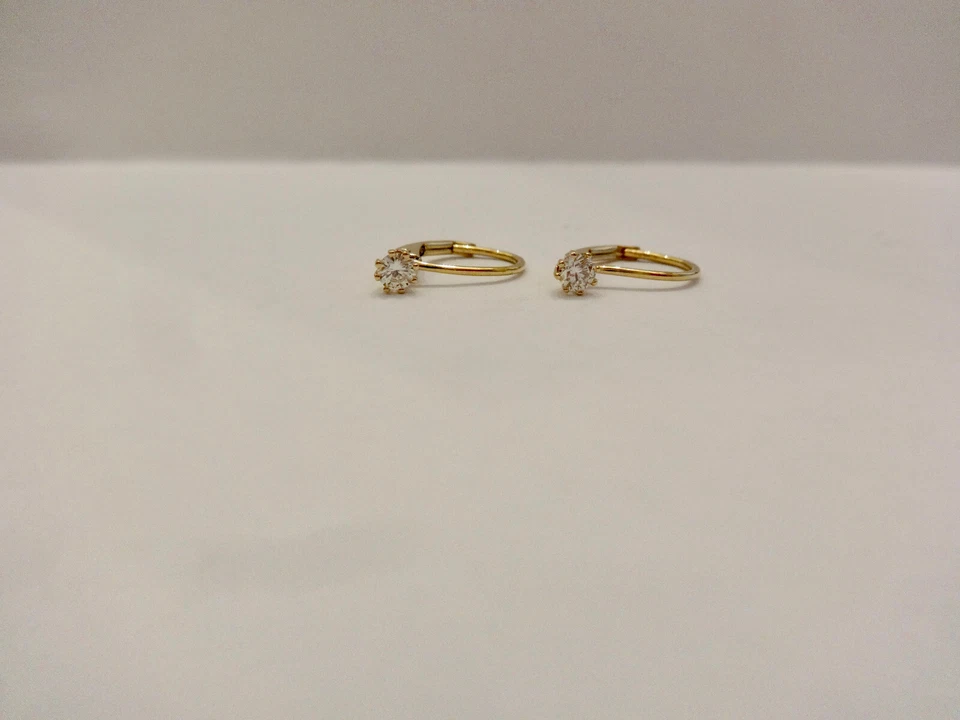 "Sonderangebot" Ohrhänger mit  2 Brillanten 0,26 Carat 750 er Gelbgold. - Bild 3 von 4