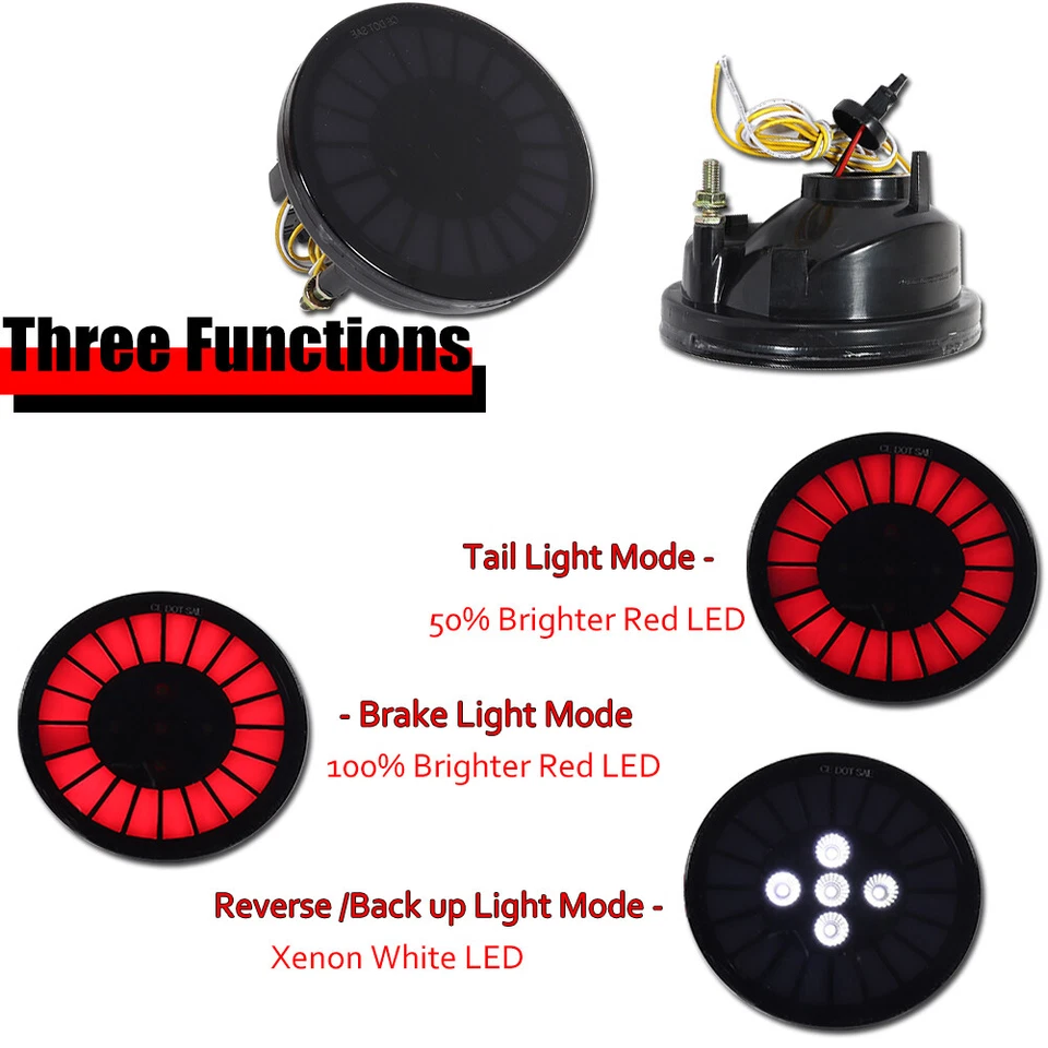 Par de luces traseras ahumadas para 02-09 GMC Envoy 06-09 Pontiac Solstice Foto 3 de 4