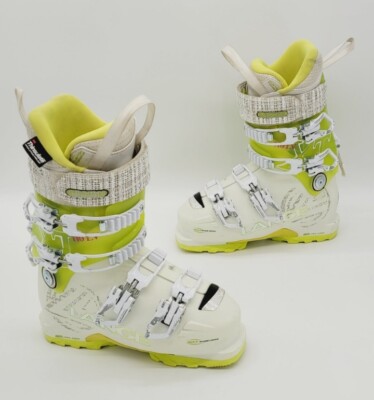 Lange XT 110 LV White/Yellow Ski Boots Women's Mondo Size 276mm