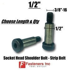 1/2" Shoulder Bolts Socket Head Cap Screw Strip Allen Stripper (3/8-16 Thread)