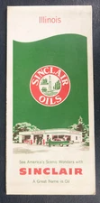 1959 Illinois  road map Sinclair gas oil route 66 very early interstate