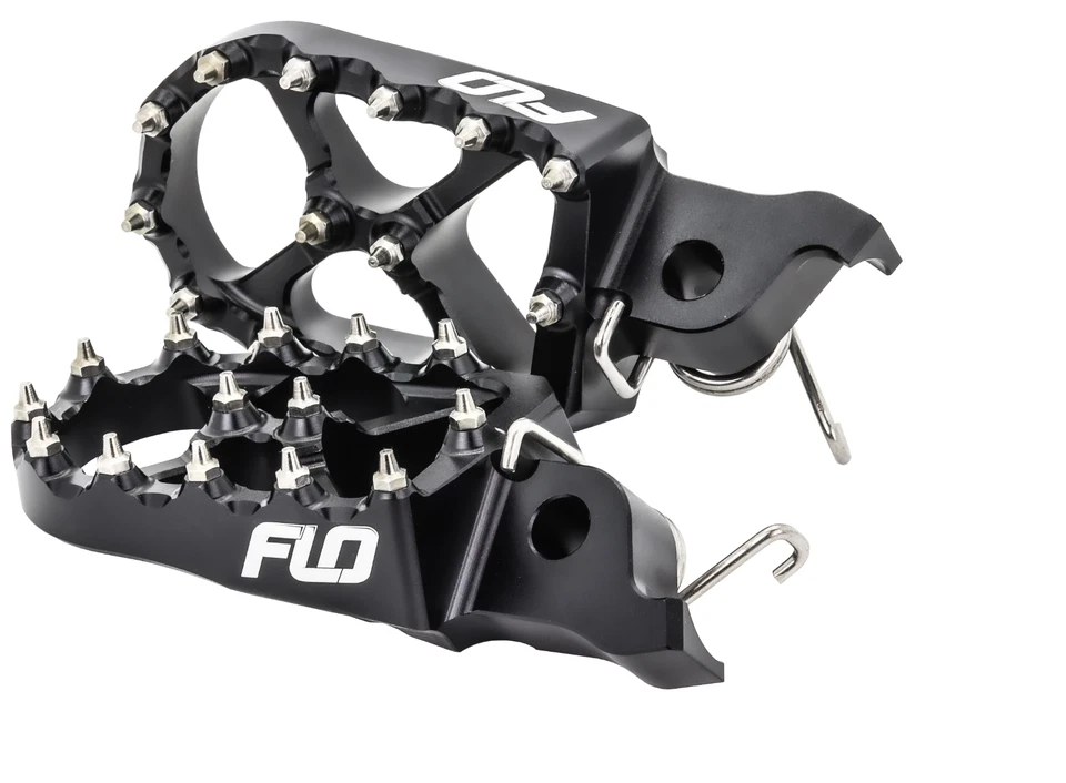 Pegs Kawasaki KX85 KX100 Wide Pro Series Black Flo Motorsports - Imagem 3 de 4
